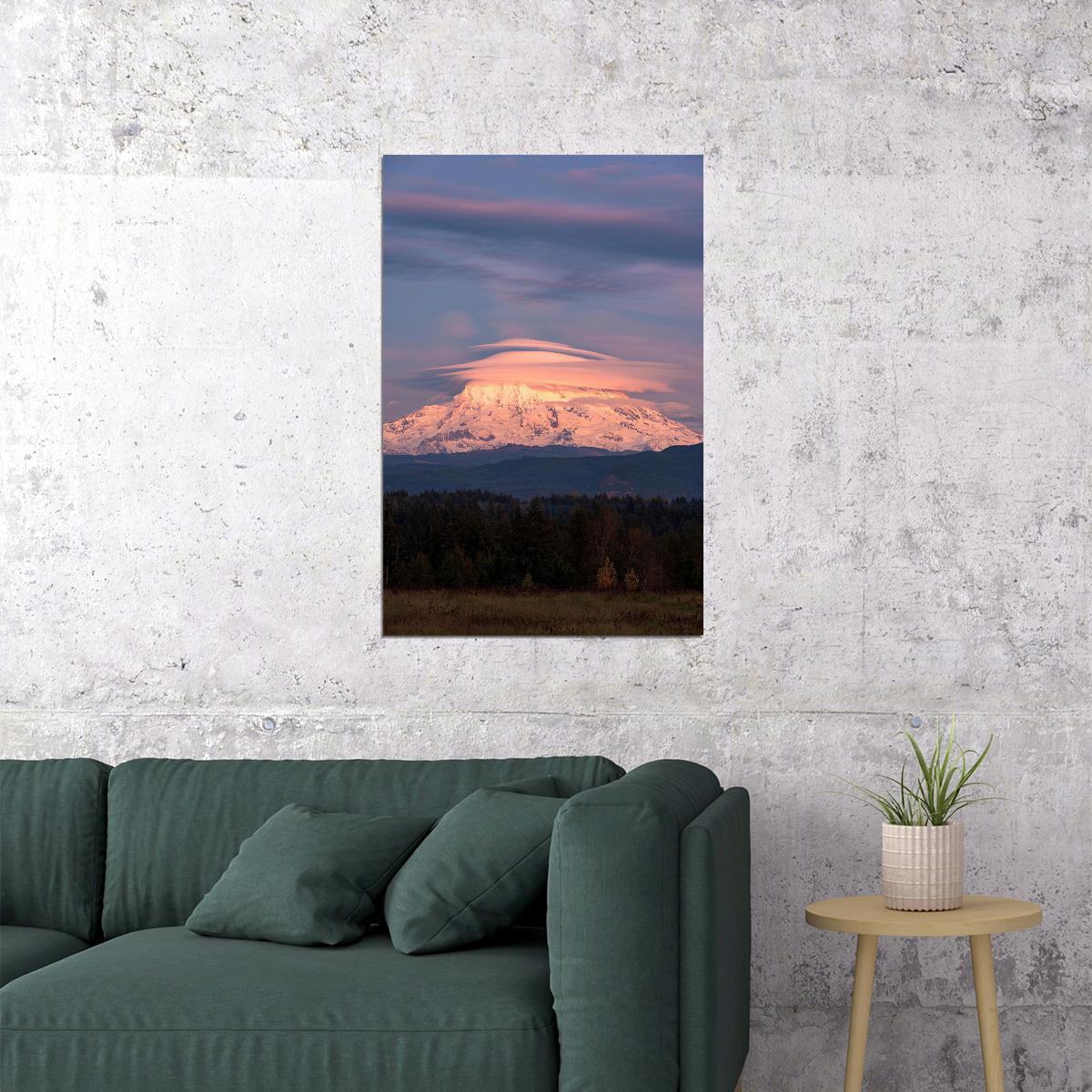 Lenticular Cloud Over Mount Everest Sky Photo Poster Wall Art Print Home Wall Decor - xonomax