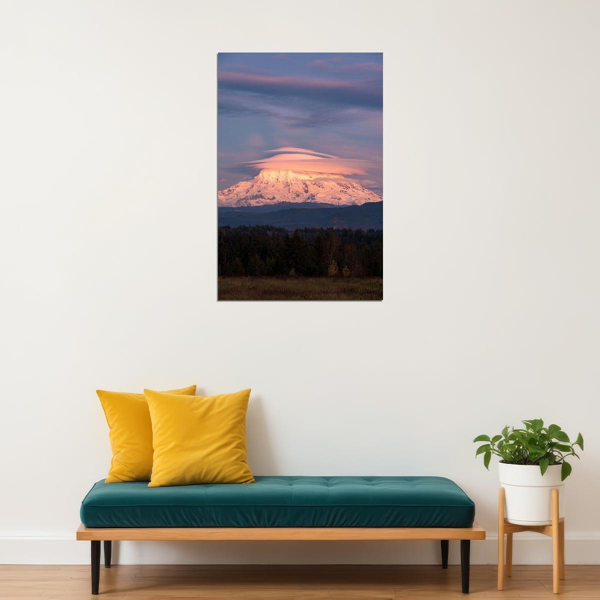 Lenticular Cloud Over Mount Everest Sky Photo Poster Wall Art Print Home Wall Decor - xonomax
