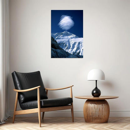 Lenticular Cloud Over Mount Everest Landscape Poster Wall Art Print Home Wall Decor - xonomax