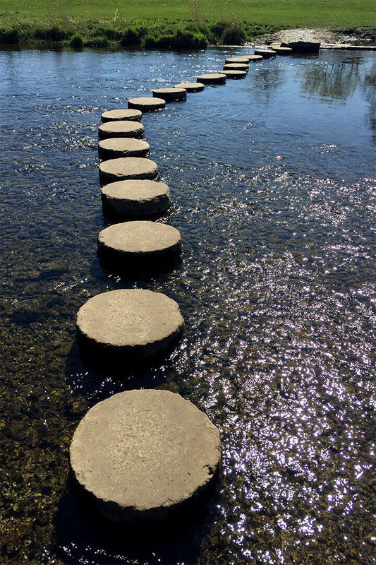 Stepping Stones On Clear Water Nature Water Poster Wall Art Print Home Wall Decor - xonomax