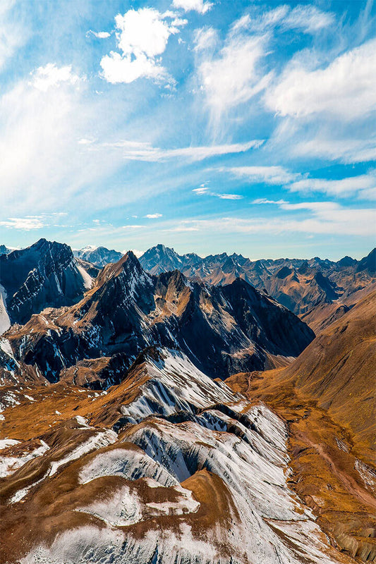 Snow Covered Andes Mountains Landscape Photo Poster Wall Art Print Home Wall Decor - xonomax