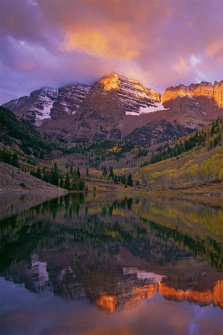 Maroon Bells Wilderness In Autumn Landscape Poster Wall Art Print Home Wall Decor - xonomax
