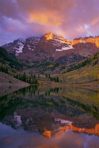 Maroon Bells Wilderness In Autumn Landscape Poster Wall Art Print Home Wall Decor - xonomax