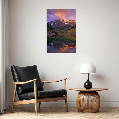 Maroon Bells Wilderness In Autumn Landscape Poster Wall Art Print Home Wall Decor - xonomax