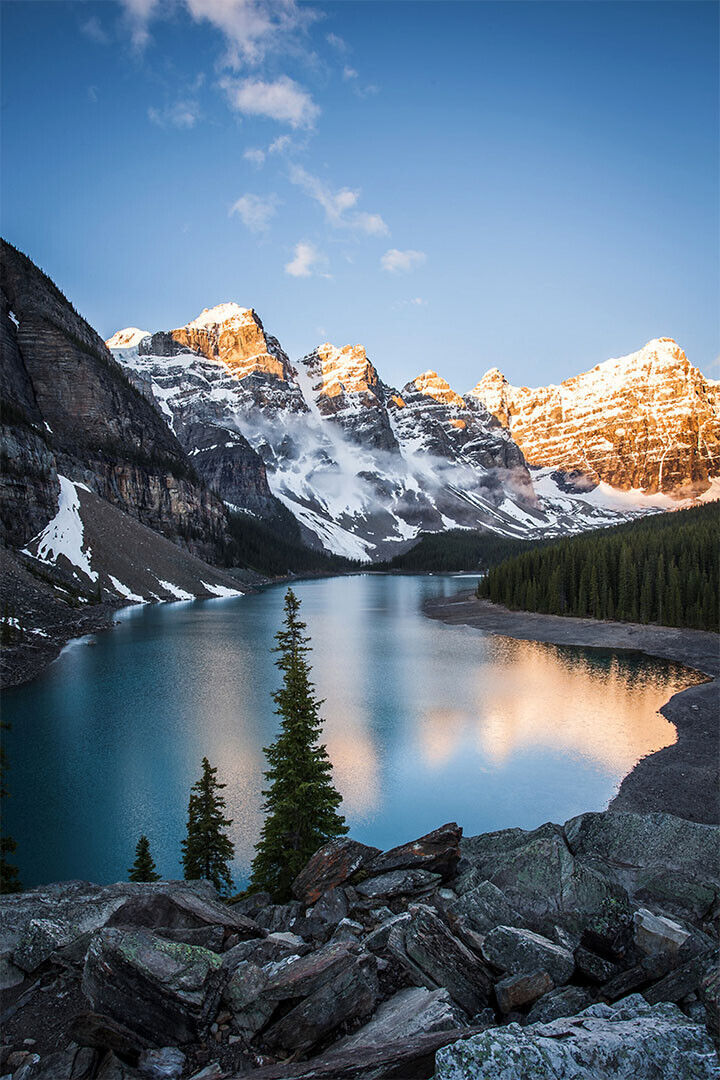 Moraine Lake And The Rocky Mountains Poster Wall Art Print Home Wall Decor - xonomax