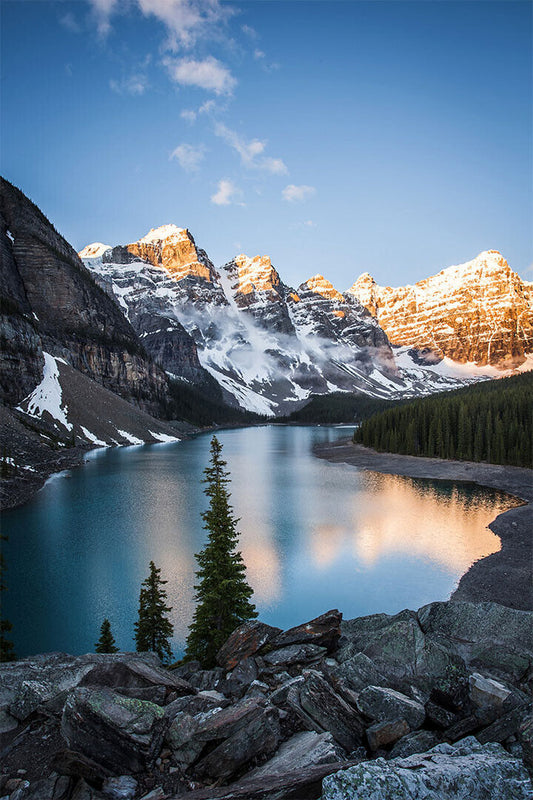 Moraine Lake And The Rocky Mountains Poster Wall Art Print Home Wall Decor - xonomax