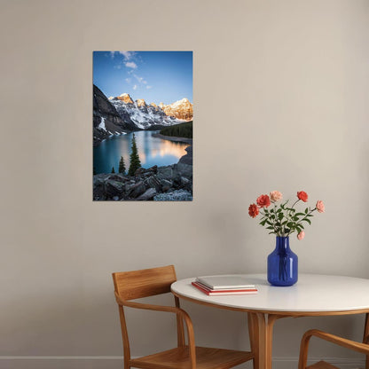 Moraine Lake And The Rocky Mountains Poster Wall Art Print Home Wall Decor - xonomax
