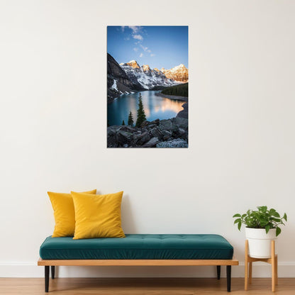 Moraine Lake And The Rocky Mountains Poster Wall Art Print Home Wall Decor - xonomax