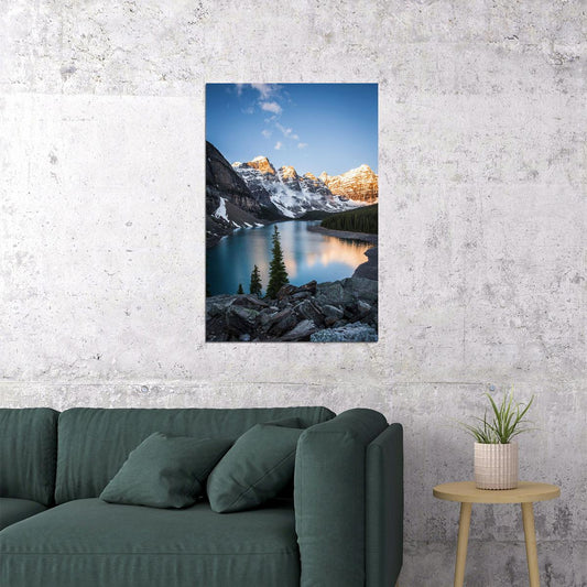Moraine Lake And The Rocky Mountains Poster Wall Art Print Home Wall Decor - xonomax