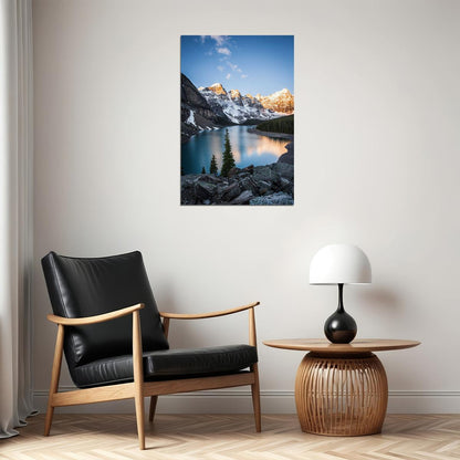 Moraine Lake And The Rocky Mountains Poster Wall Art Print Home Wall Decor - xonomax