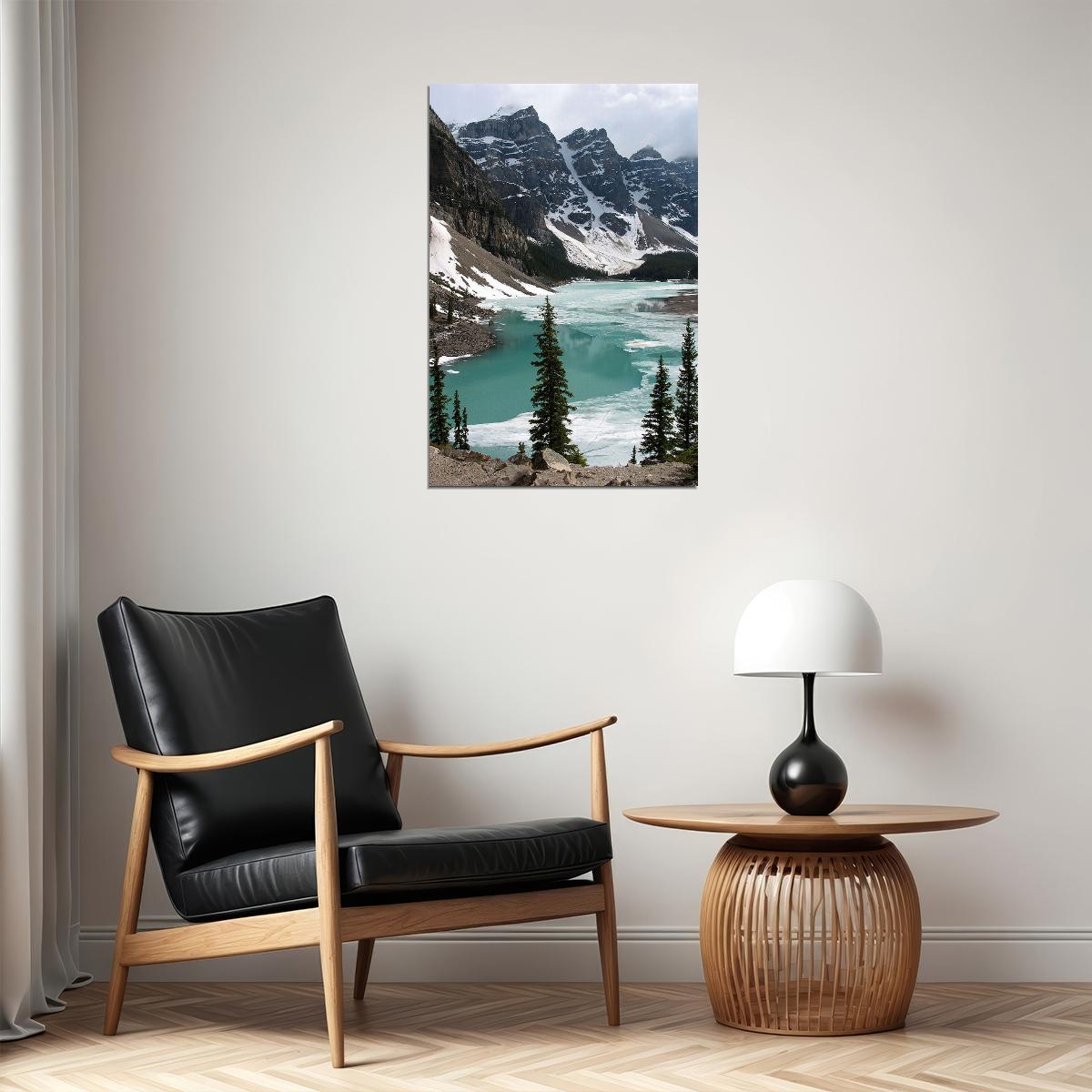 The Rocky Mountains And Moraine Lake Poster Wall Art Print Home Wall Decor - xonomax