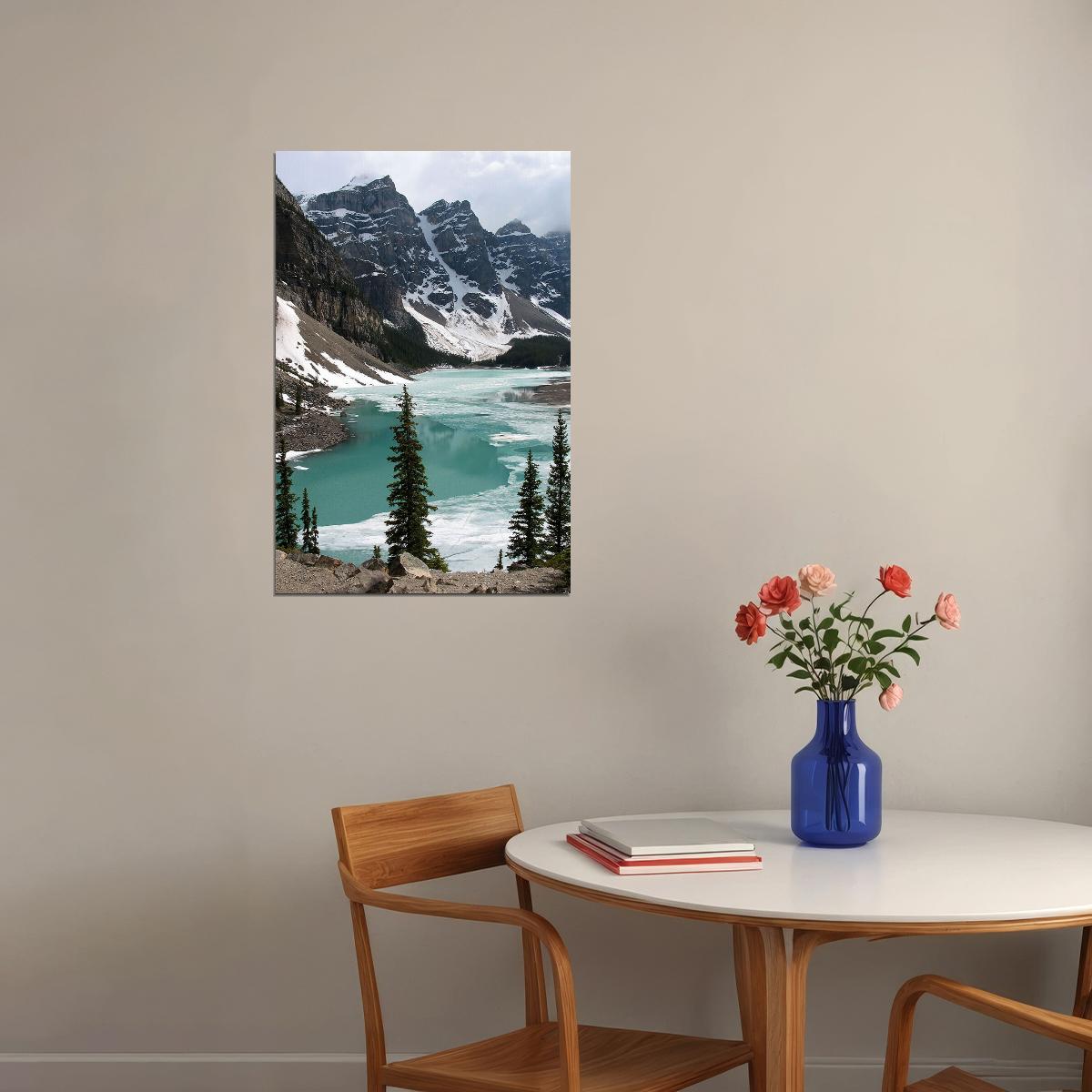 The Rocky Mountains And Moraine Lake Poster Wall Art Print Home Wall Decor - xonomax