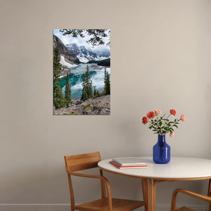 Moraine Lake And The Rocky Mountains Poster Wall Art Print Home Wall Decor - xonomax