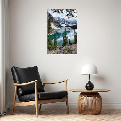 Moraine Lake And The Rocky Mountains Poster Wall Art Print Home Wall Decor - xonomax