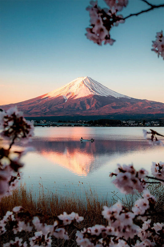 Peak Covered With Snow Mount Fuji Landcape Poster Wall Art Print Home Wall Decor - xonomax