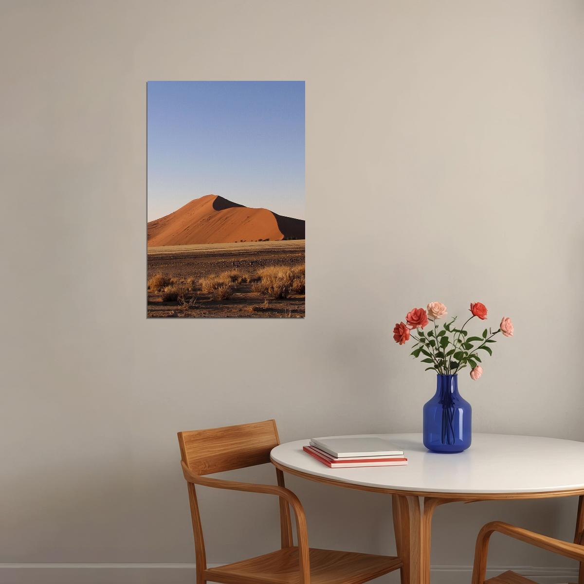 Deserted Field Desert Hill Dunes In Namibia Poster Wall Art Print Home Wall Decor - xonomax