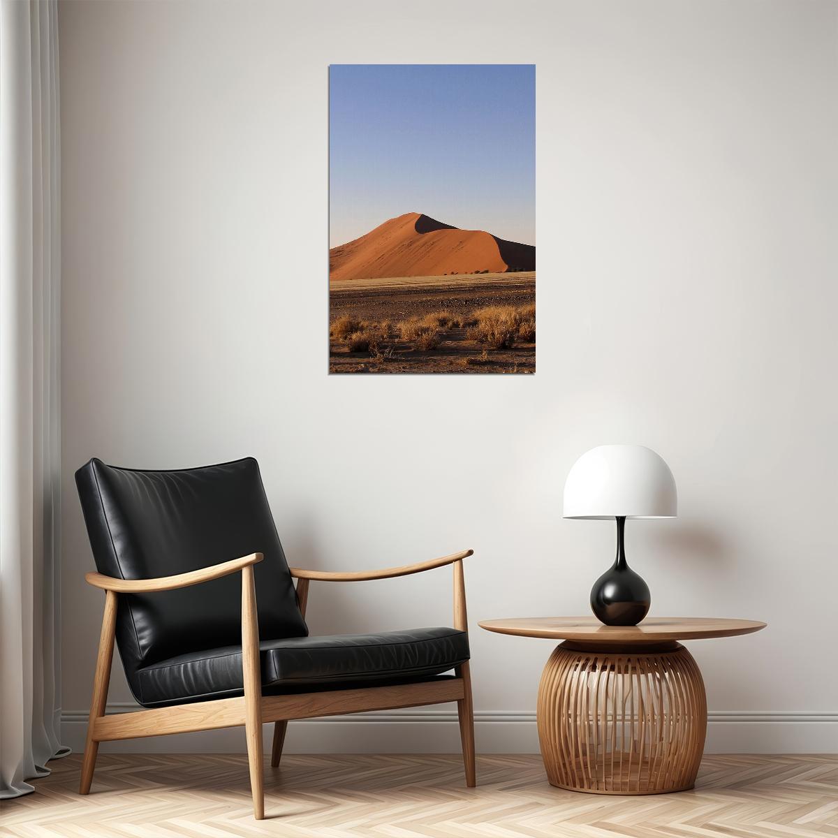 Deserted Field Desert Hill Dunes In Namibia Poster Wall Art Print Home Wall Decor - xonomax