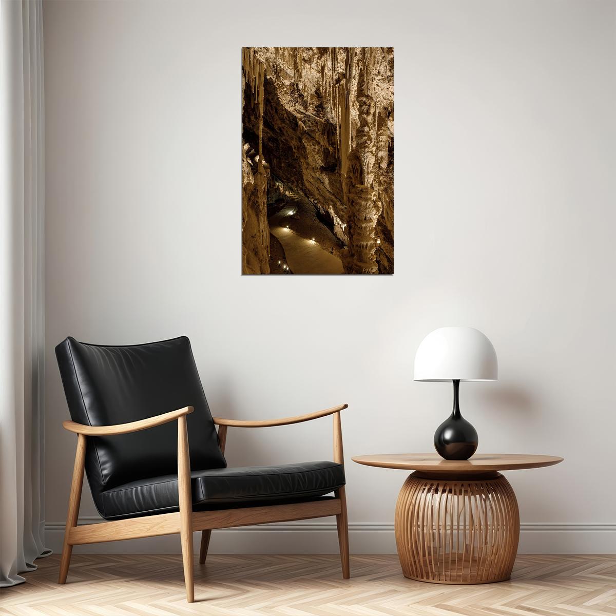 Inside Blanchard Springs Cavern Landcape Photo Poster Wall Art Print Home Wall Decor - xonomax