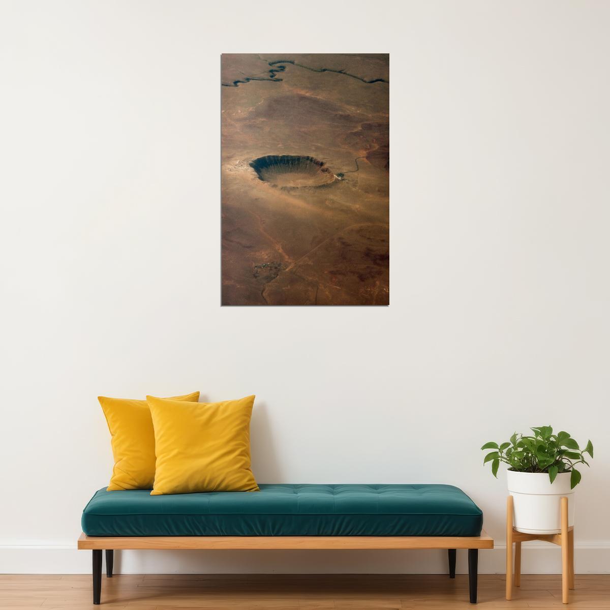 Meteor Crater In Arizona Largest Meteor Crater Poster Wall Art Print Home Wall Decor - xonomax