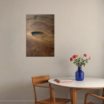 Meteor Crater In Arizona Largest Meteor Crater Poster Wall Art Print Home Wall Decor - xonomax