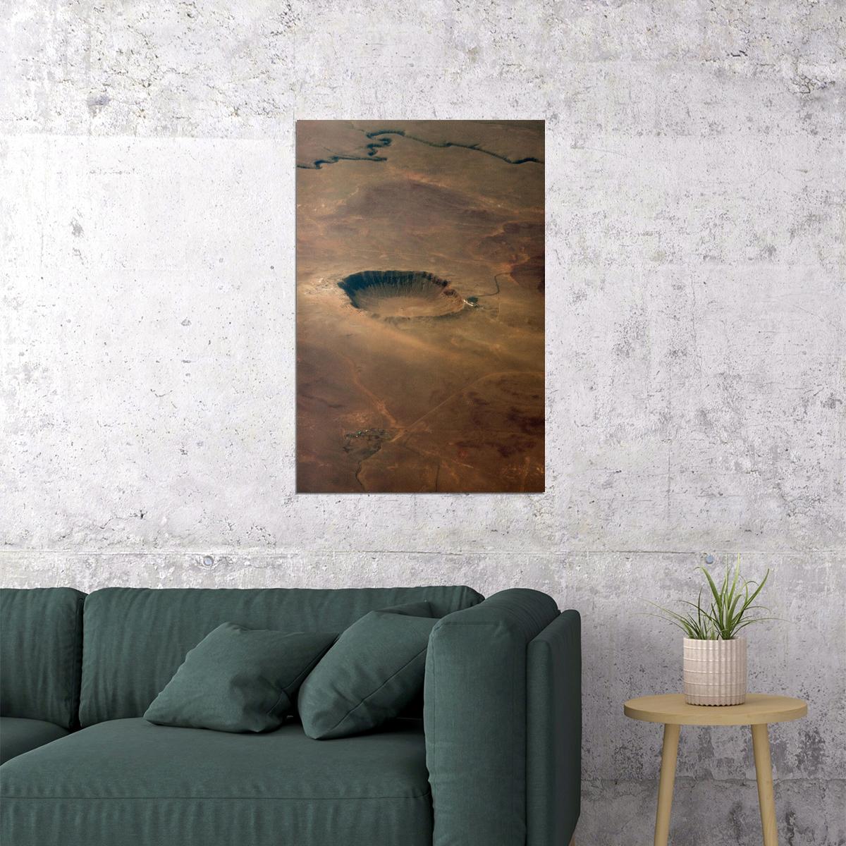Meteor Crater In Arizona Largest Meteor Crater Poster Wall Art Print Home Wall Decor - xonomax