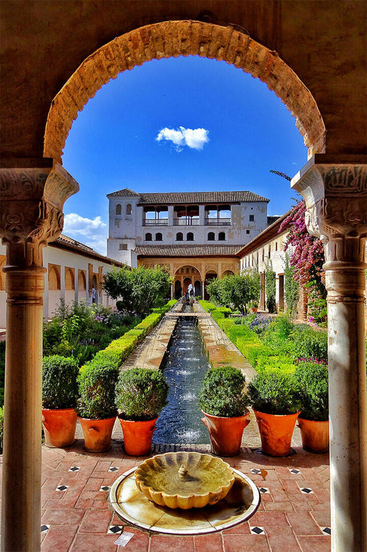 The Alhambra Palace In Granada Landscape Poster Wall Art Print Home Wall Decor - xonomax
