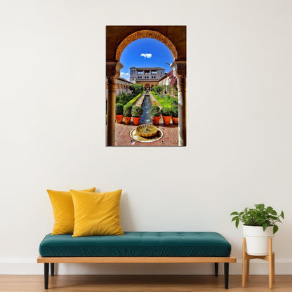 The Alhambra Palace In Granada Landscape Poster Wall Art Print Home Wall Decor - xonomax