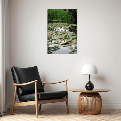 Pond In Monet's Garden Nature Landscape Poster Wall Art Print Home Wall Decor - xonomax