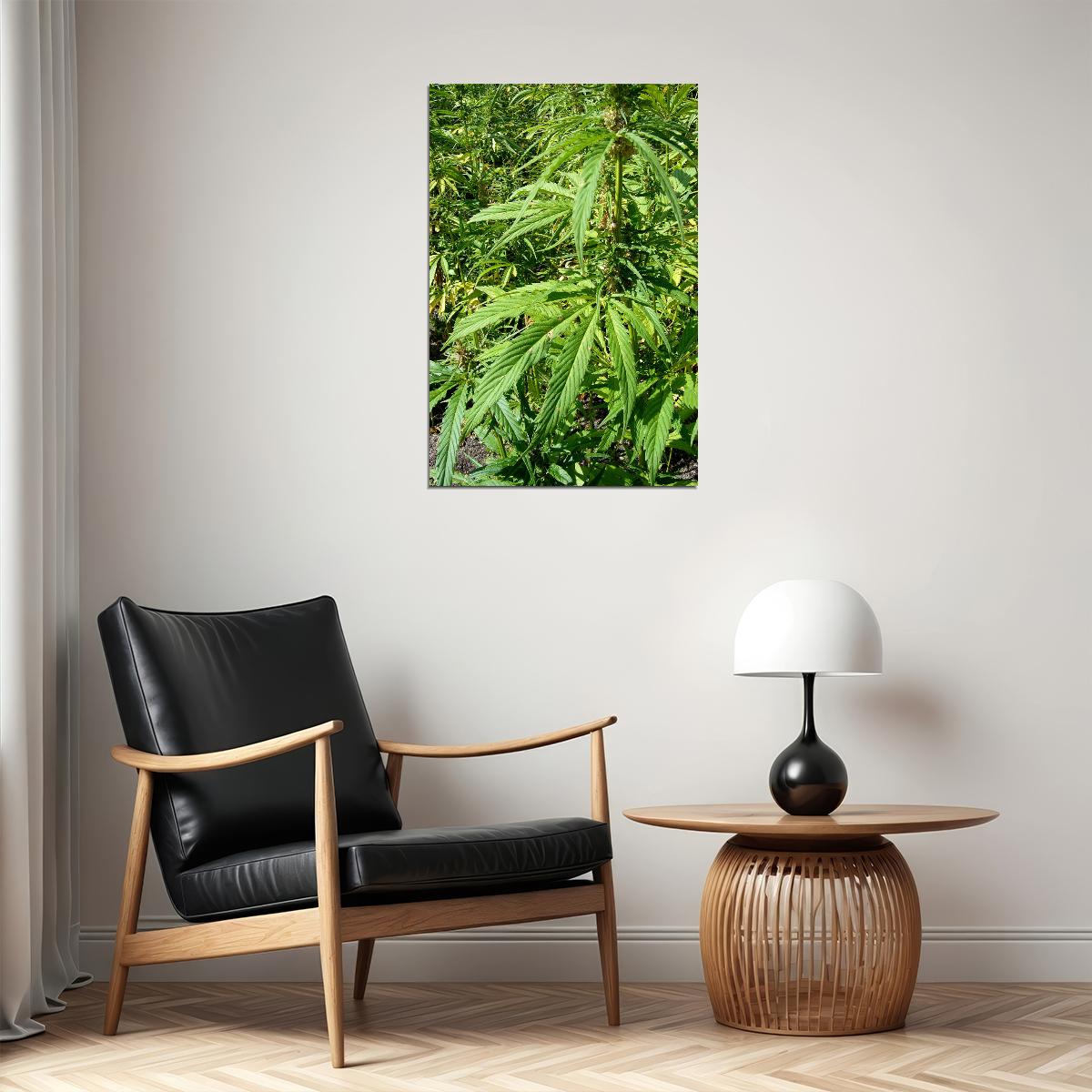 Hemp Plants Delightful Green Plants Paintig Poster Wall Art Print Home Wall Decor - xonomax