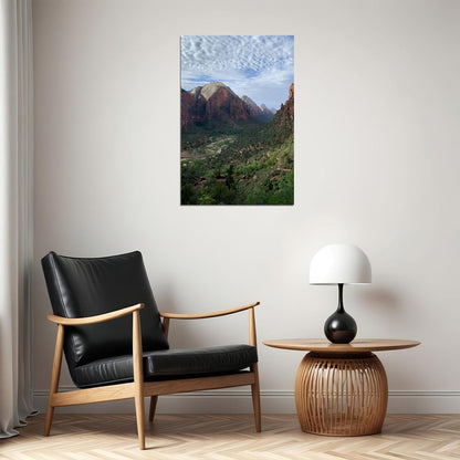 Zion National Park Overlooking The Town Of Rockville Utah Poster Wall Art Print Home Wall Decor - xonomax