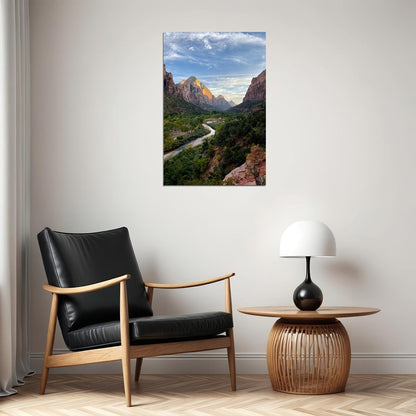 Zion National Park Overlooking Rockville Utah Photo Poster Wall Art Print Home Wall Decor - xonomax