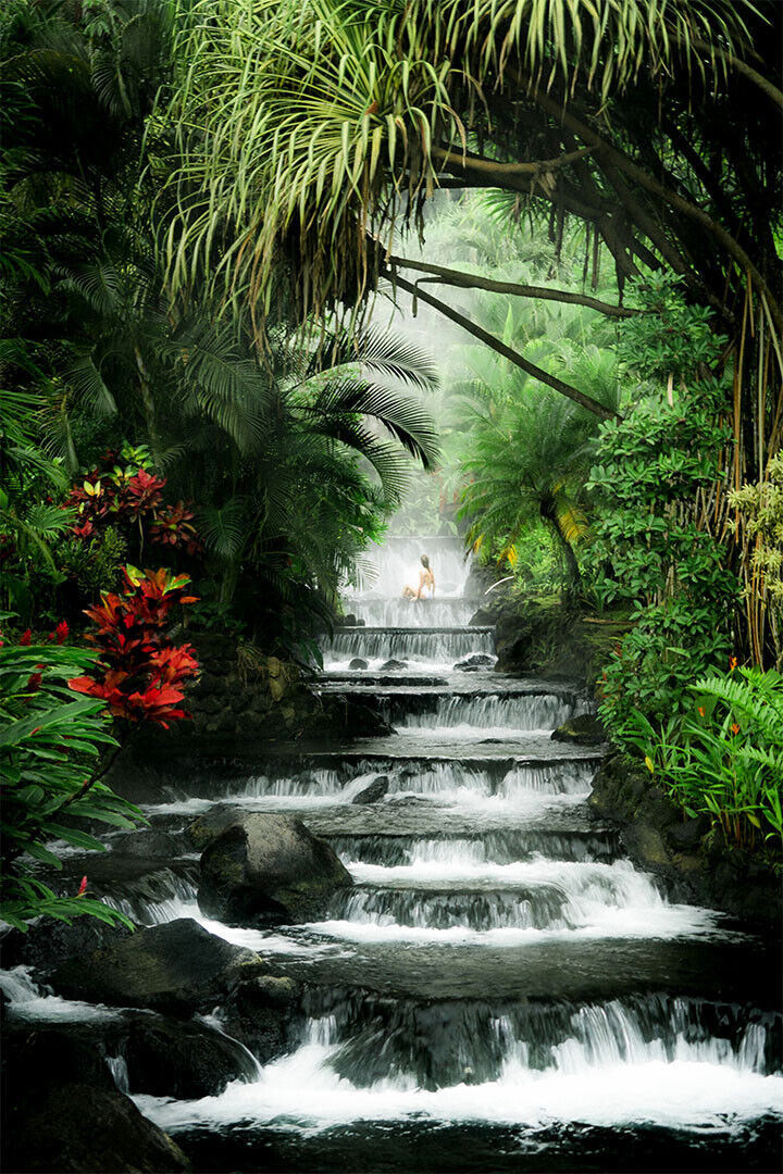Tabacon Hot Springs And Volcan Arenal Poster Wall Art Print Home Wall Decor - xonomax
