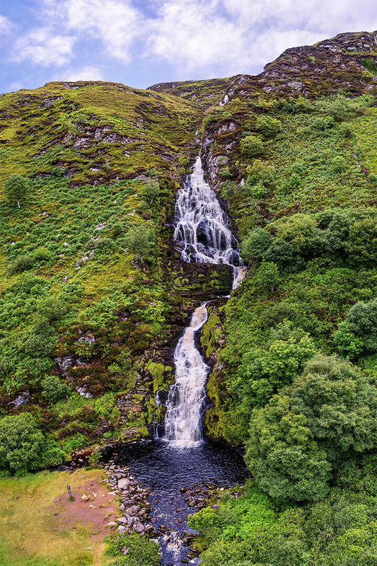 Waterfall And Jagged Rocks In The Irish Countryside Poster Wall Art Print Home Wall Decor - xonomax