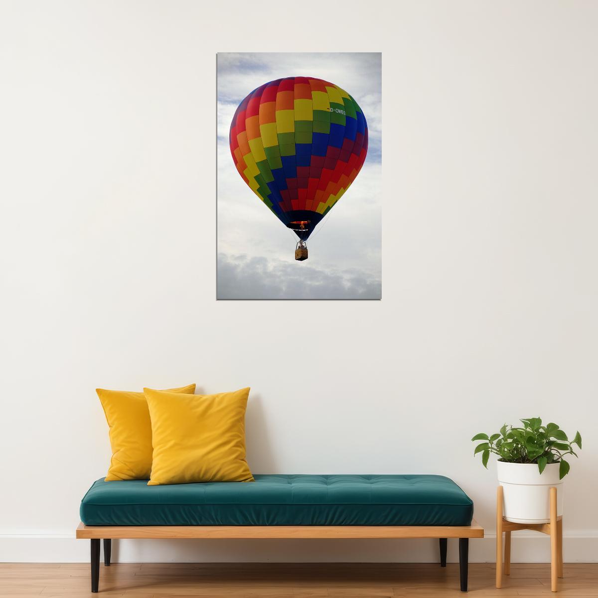 Colorful Hot Air Balloon Light Aircraft Picture Poster Wall Art Print Home Wall Decor - xonomax