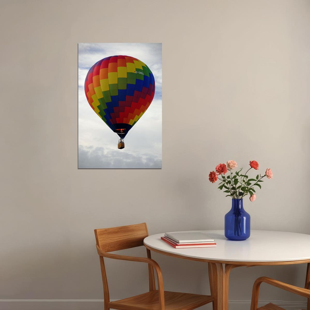 Colorful Hot Air Balloon Light Aircraft Picture Poster Wall Art Print Home Wall Decor - xonomax