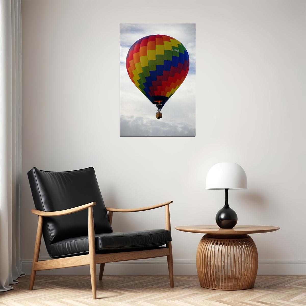 Colorful Hot Air Balloon Light Aircraft Picture Poster Wall Art Print Home Wall Decor - xonomax