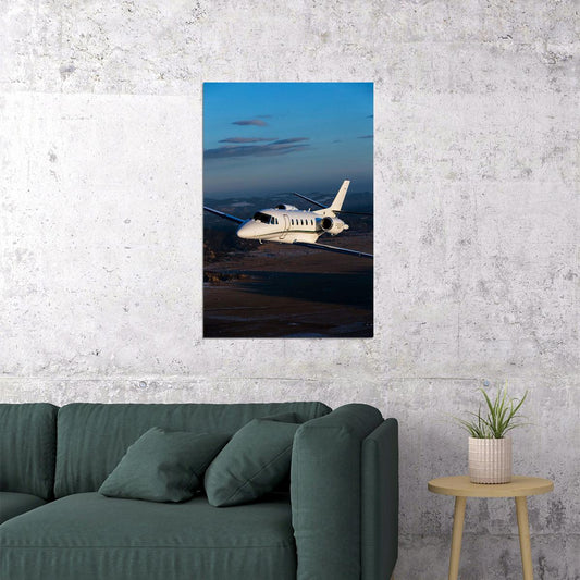 Cessna Citation V Ultra Flies Above Mountains Poster Wall Art Print Home Wall Decor - xonomax