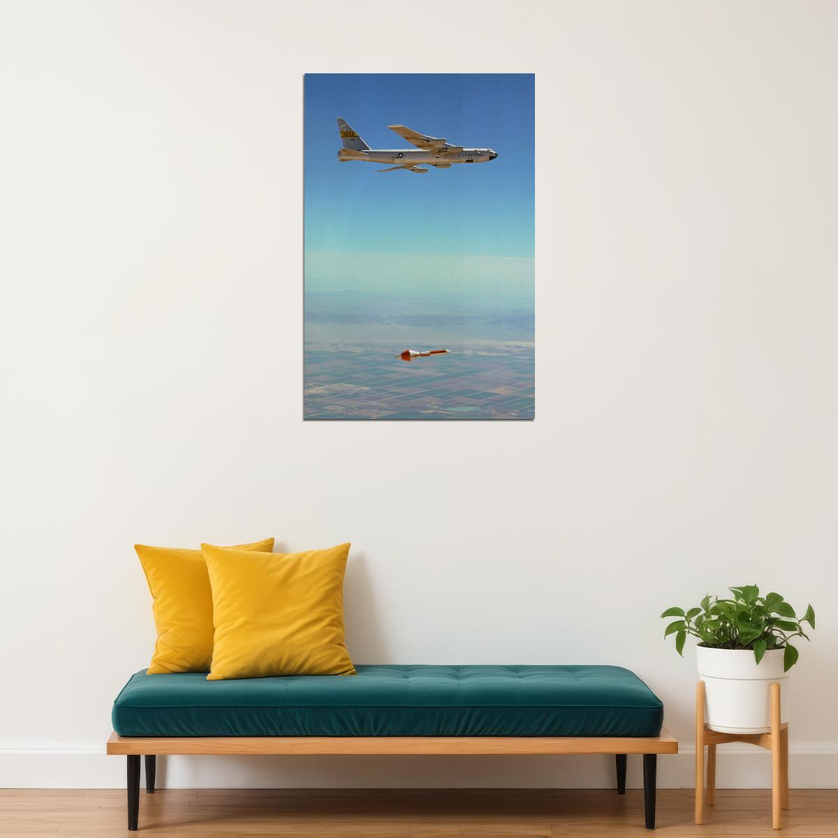 B-52 Stratofortress In Flight Aircraft Sky Poster Wall Art Print Home Wall Decor - xonomax