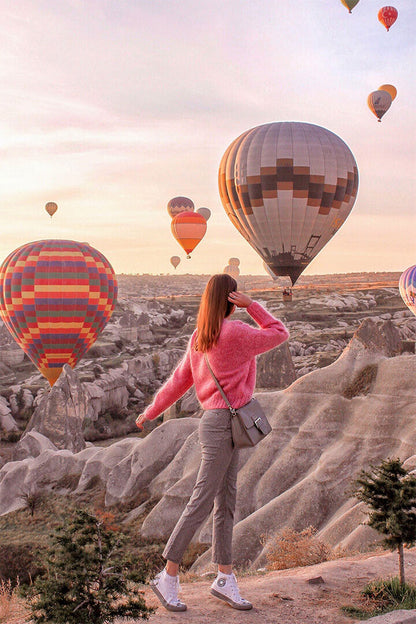 Hot Air Balloons In Monument Valley Landscape Poster Wall Art Print Home Wall Decor - xonomax