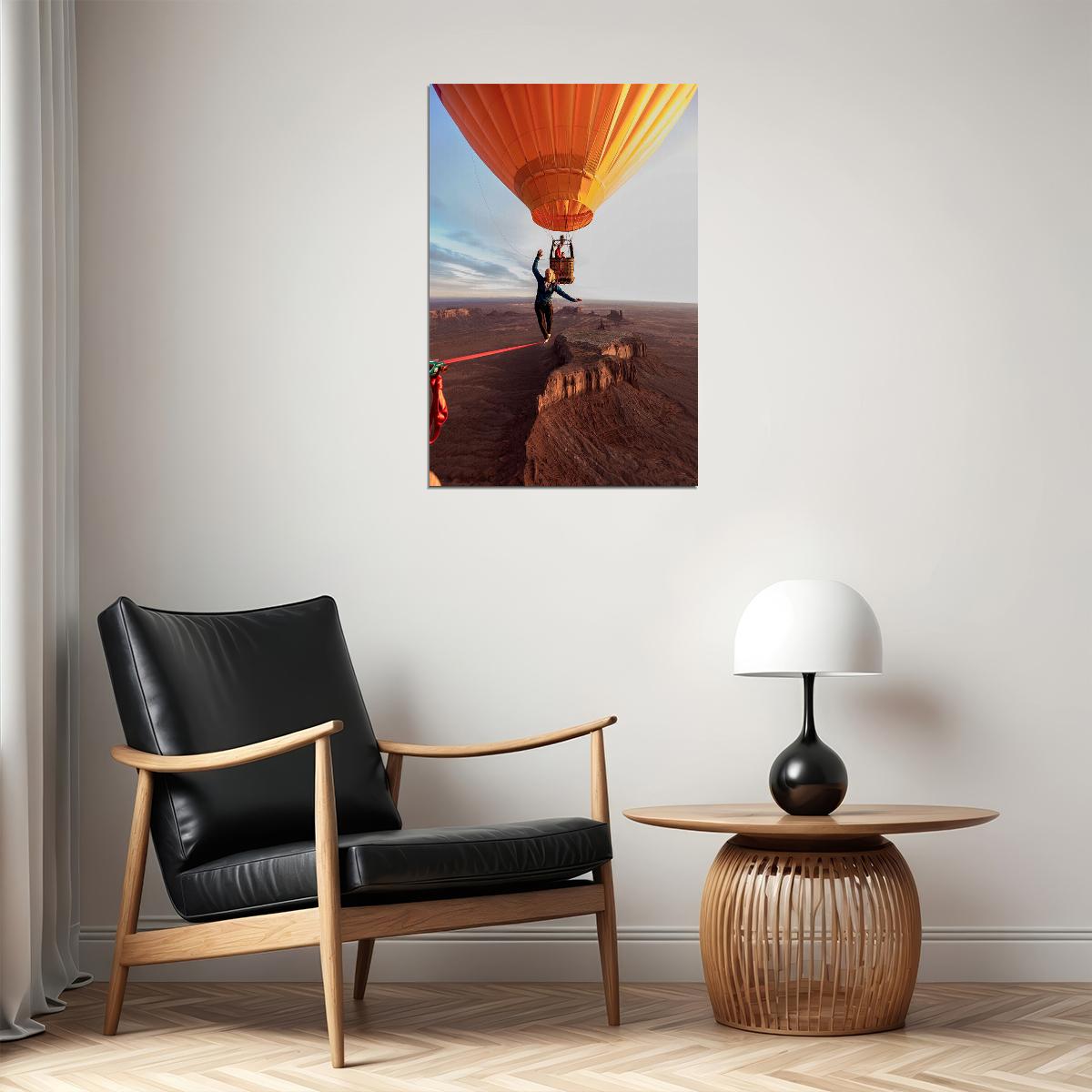 Hot Air Balloons In Monument Valley Extrem Poster Wall Art Print Home Wall Decor - xonomax