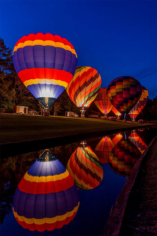Light Aircraft Hot Air Balloon Festival Poster Wall Art Print Home Wall Decor - xonomax