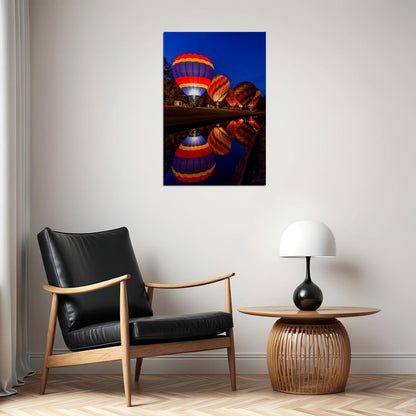 Light Aircraft Hot Air Balloon Festival Poster Wall Art Print Home Wall Decor - xonomax