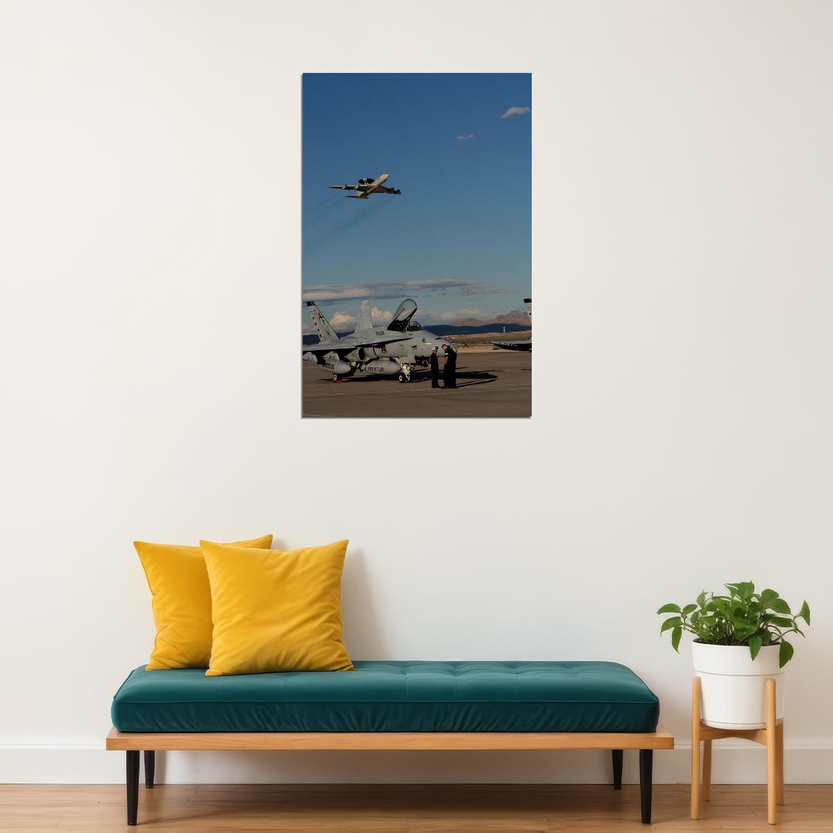 Nellis Air Force Base In Nevada Photo Poster Wall Art Print Home Wall Decor - xonomax