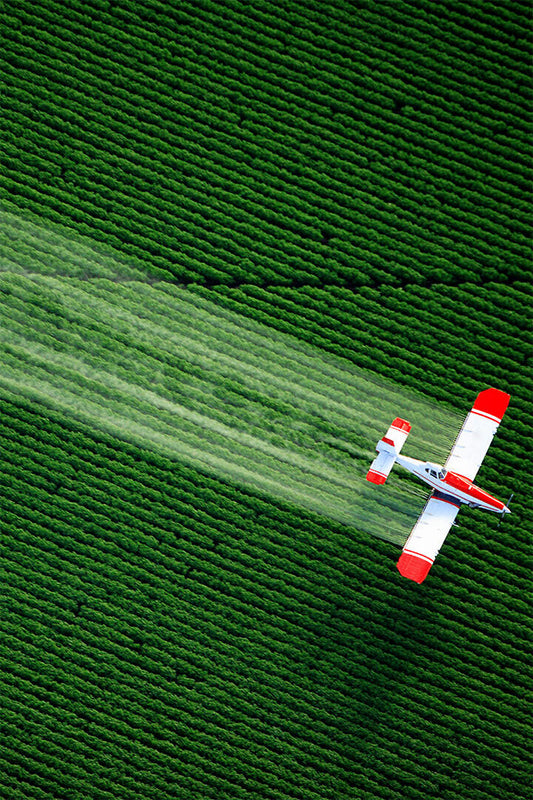 Crop-duster Flying Over Fields Garden Poster Wall Art Print Home Wall Decor - xonomax