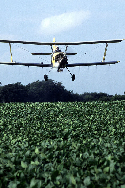 Crop-duster Flying Over Fields Photo Poster Wall Art Print Home Wall Decor - xonomax