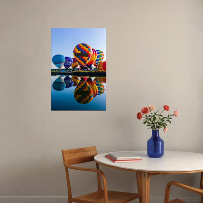 Hot Air Balloon Festival Excitement Event Poster Wall Art Print Home Wall Decor - xonomax