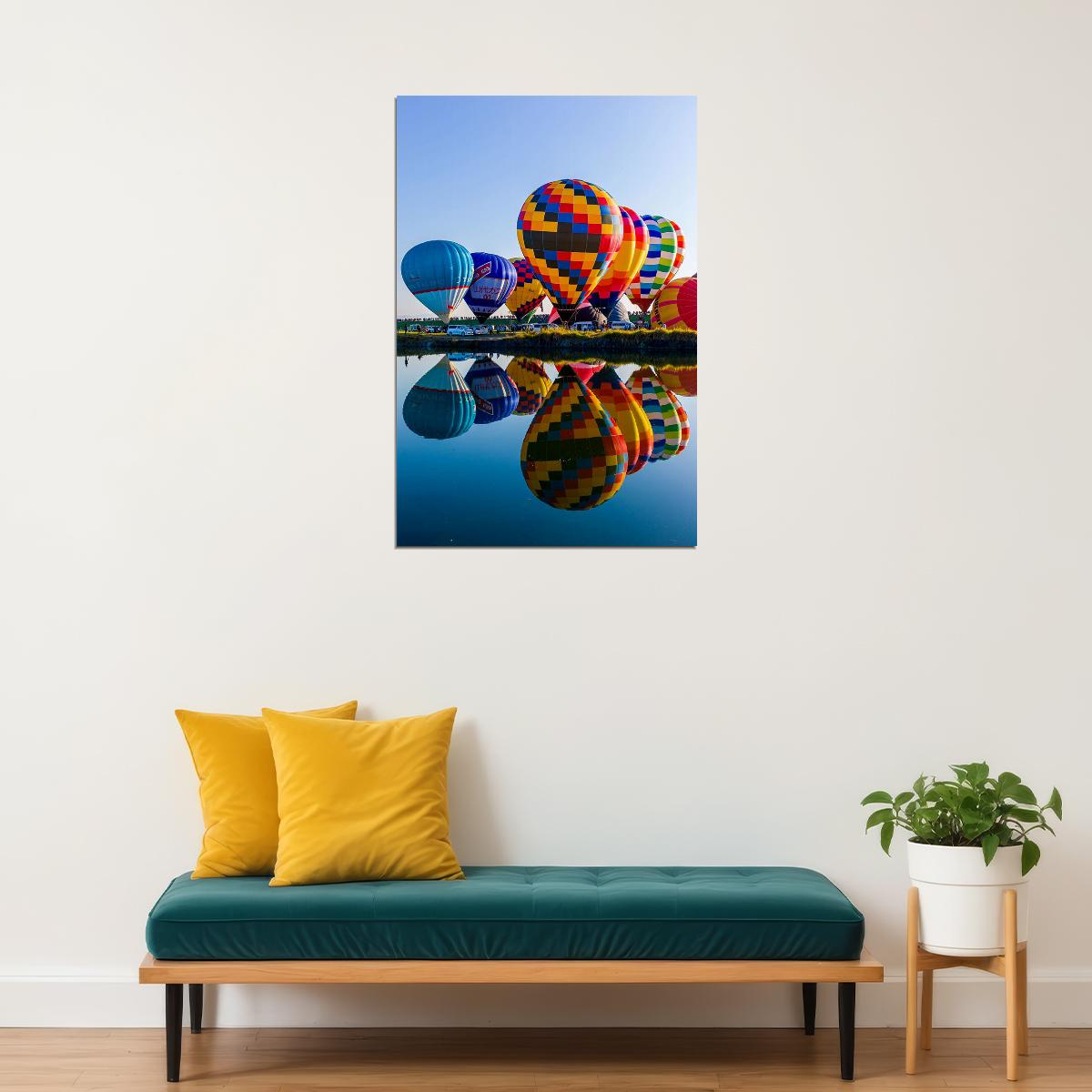 Hot Air Balloon Festival Excitement Event Poster Wall Art Print Home Wall Decor - xonomax