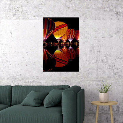 Hot Air Balloon Festival Aircraft Event Poster Wall Art Print Home Wall Decor - xonomax