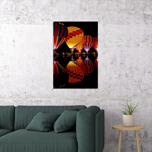 Hot Air Balloon Festival Aircraft Event Poster Wall Art Print Home Wall Decor - xonomax