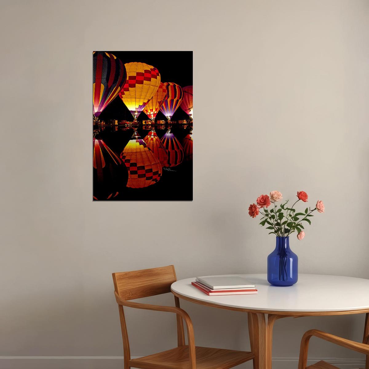 Hot Air Balloon Festival Aircraft Event Poster Wall Art Print Home Wall Decor - xonomax